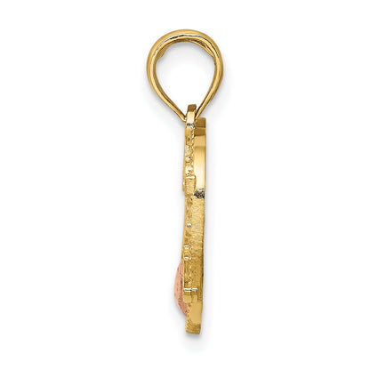 14k Two-Tone Heart with #1 MOTHER Charm