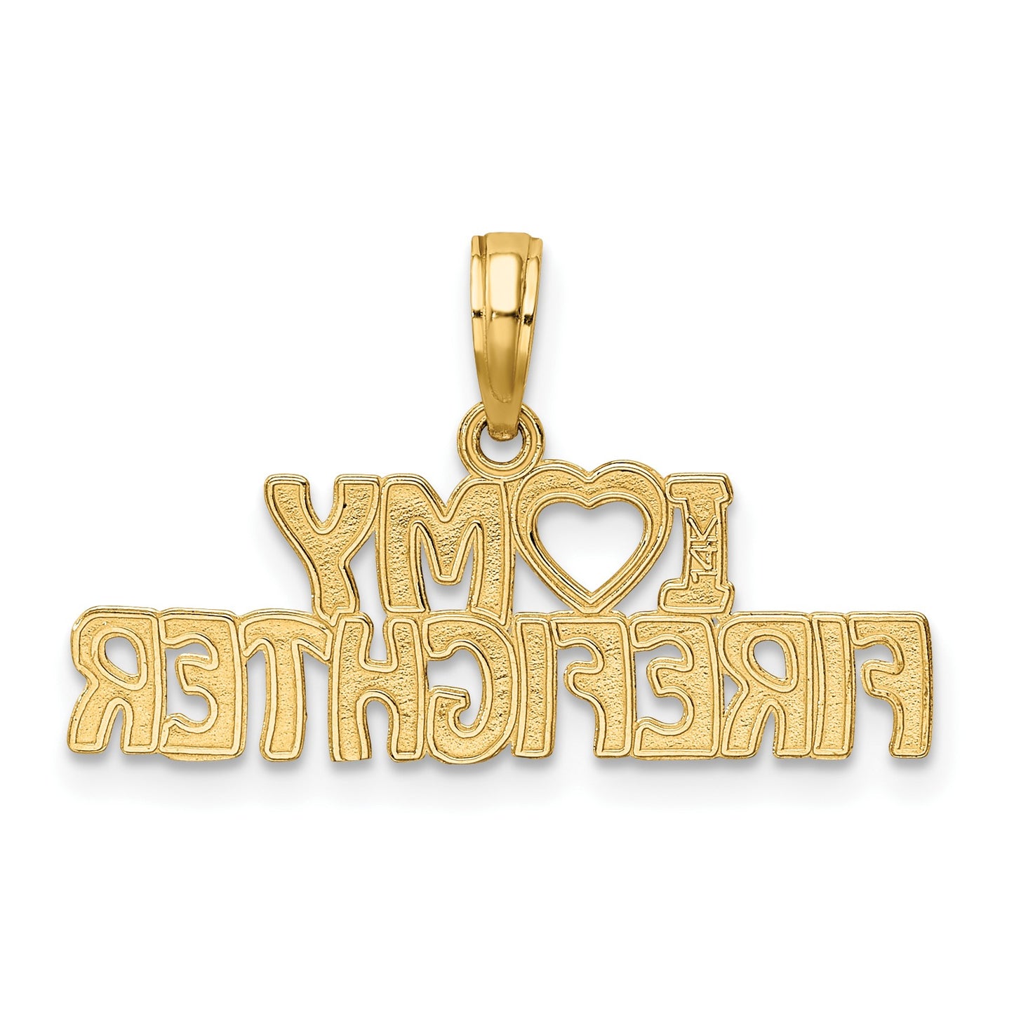 14k I HEART MY FIREFIGHTER Charm