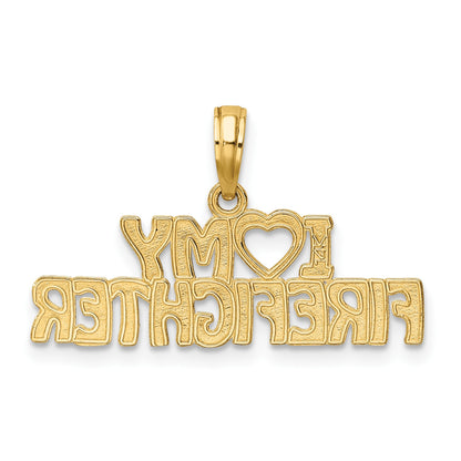 14k I HEART MY FIREFIGHTER Charm