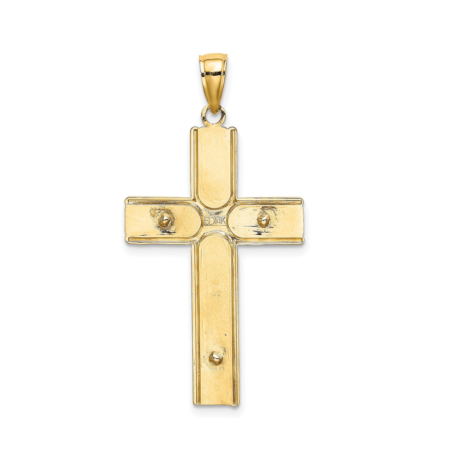 14K Satin Finish Crucifix Charm