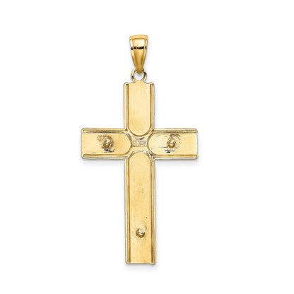14K Satin Finish Crucifix Charm
