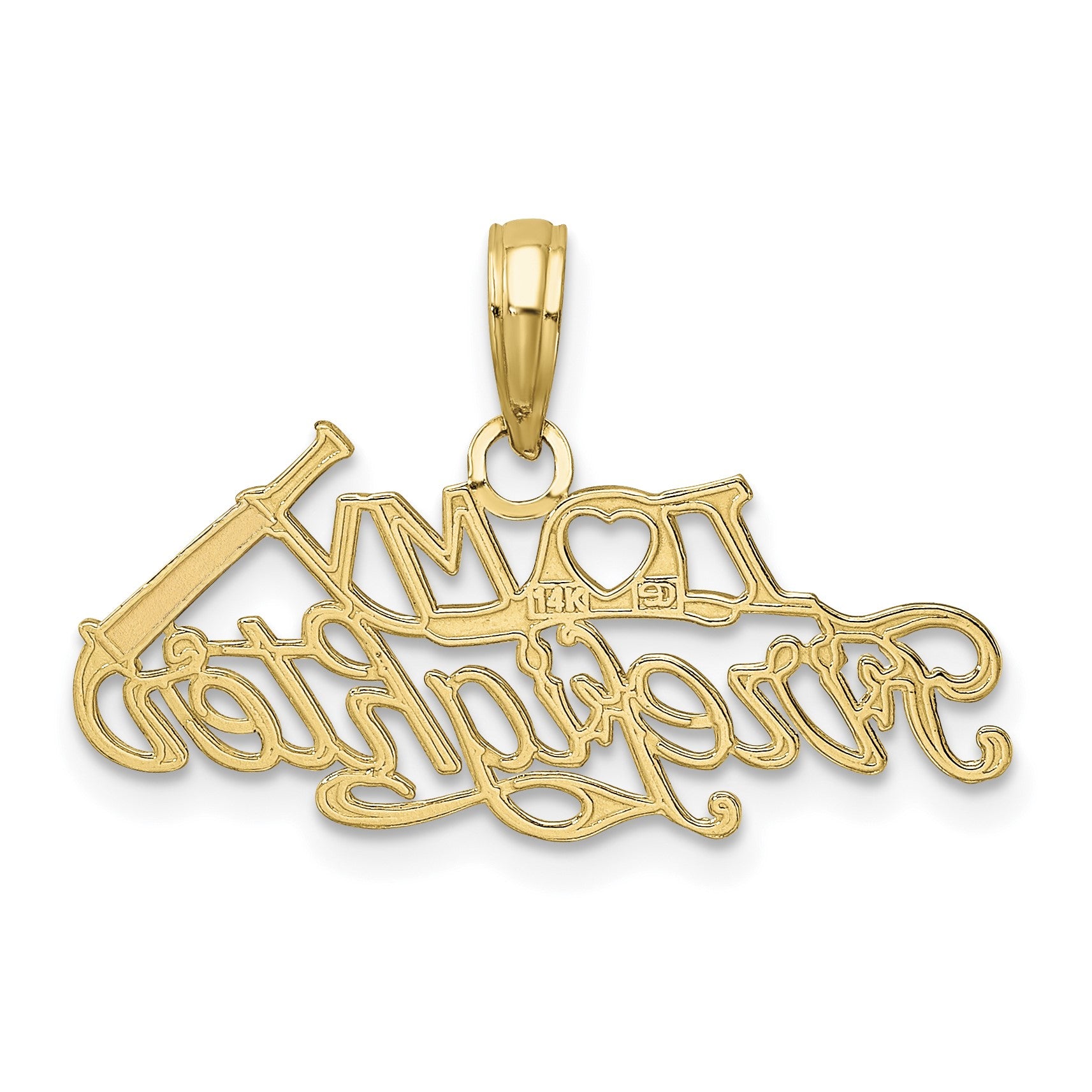 14k I HEART MY FIREFIGHTER Charm