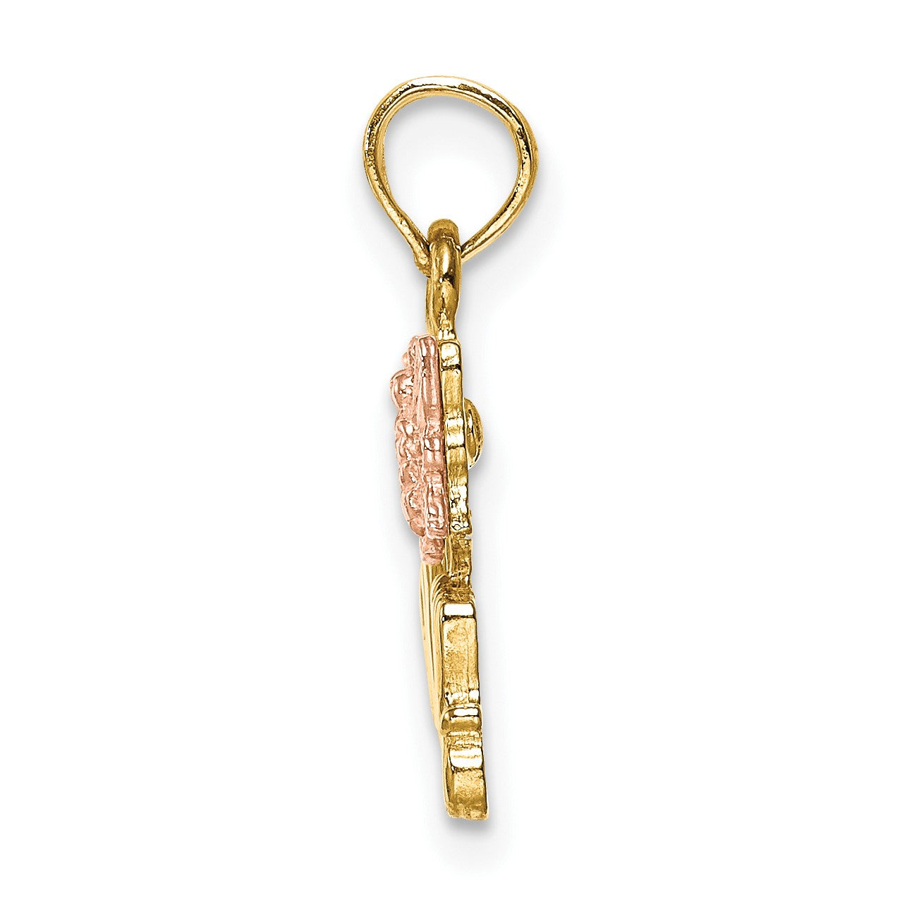 14k Two-Tone MOM with Butterfly Charm