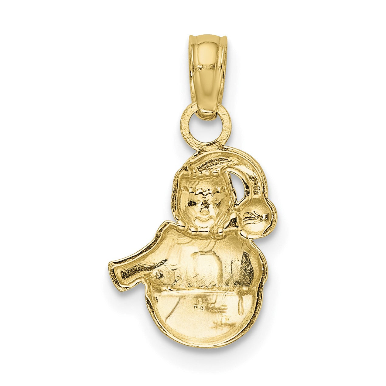 14k and White Rhodium Snowman Charm