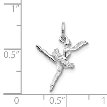 14K White Gold Polished 3-D Ballerina Charm