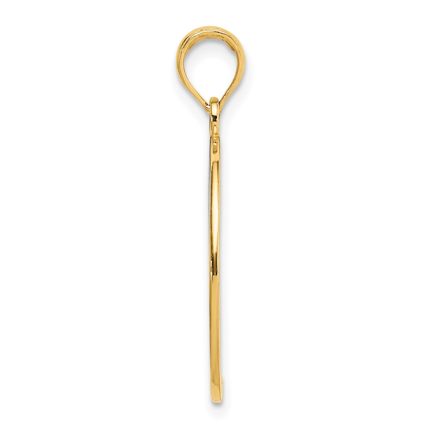 14k and White Rhodium YOU ARE MY SUNSHINE Cut-out Sun Charm