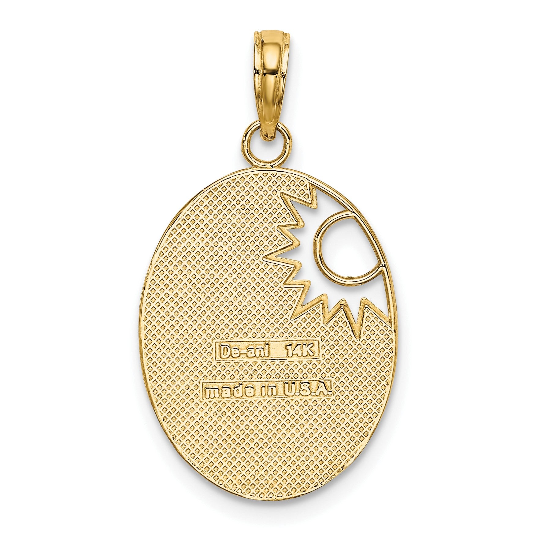 14k and White Rhodium YOU ARE MY SUNSHINE Cut-out Sun Charm