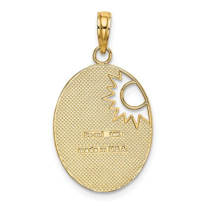 14k and White Rhodium YOU ARE MY SUNSHINE Cut-out Sun Charm