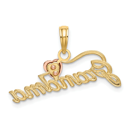 14k Two-Tone GRANDMA with Heart Charm