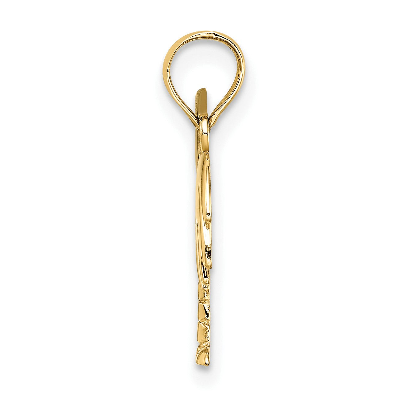 14K and White Rhodium Charleston Palm Tree Charm