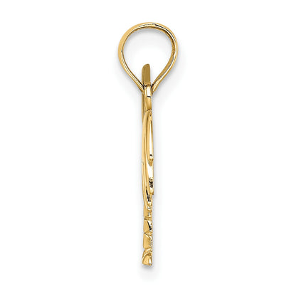14K and White Rhodium Charleston Palm Tree Charm