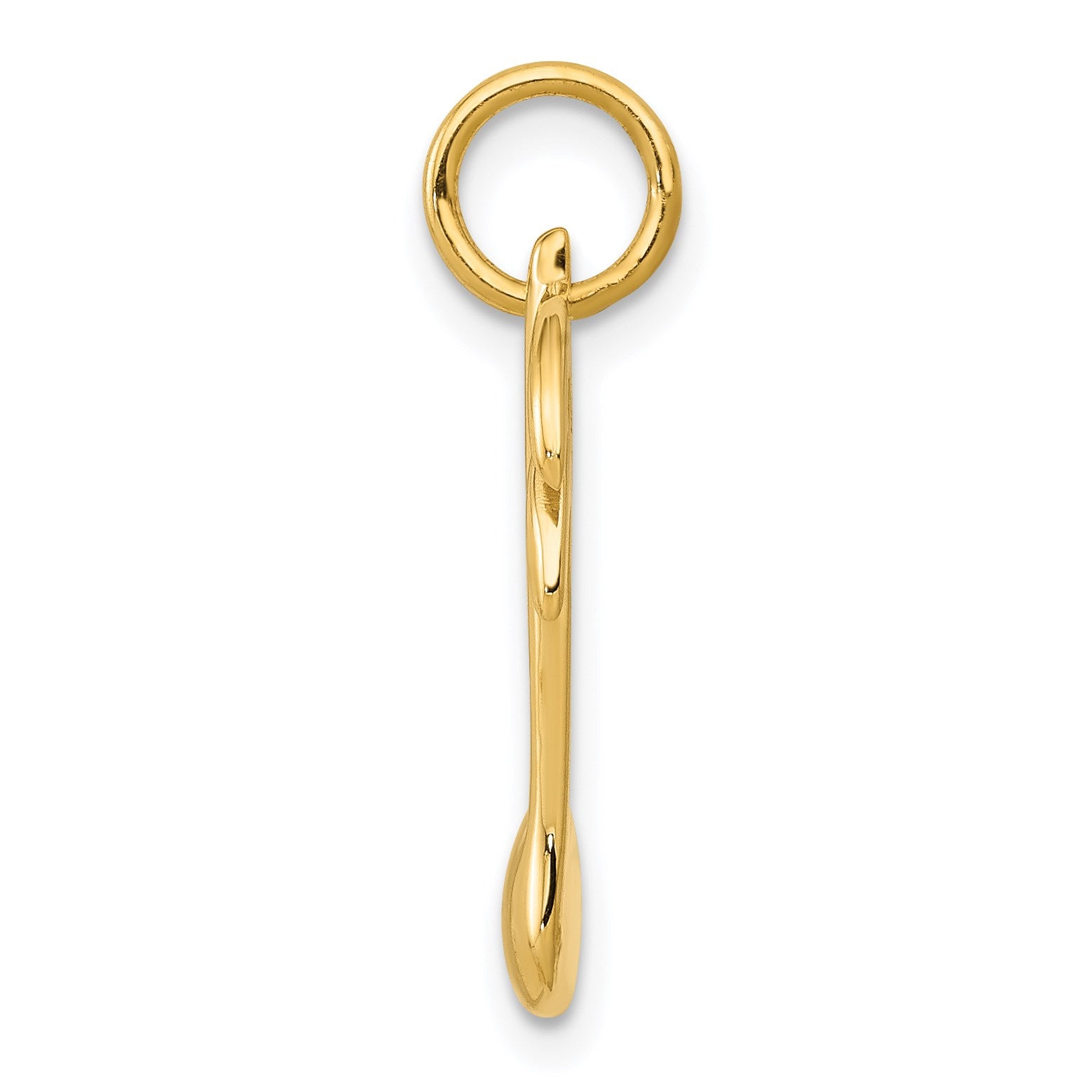 14k Polished Flat-Backed Musical Note Charm