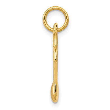 14k Polished Flat-Backed Musical Note Charm