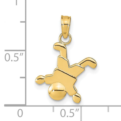 14K Little Boy Pendant