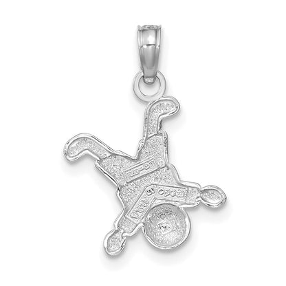 14K White Gold Little Boy Pendant