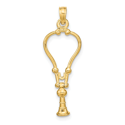 14k 3-D Stethoscope Pendant
