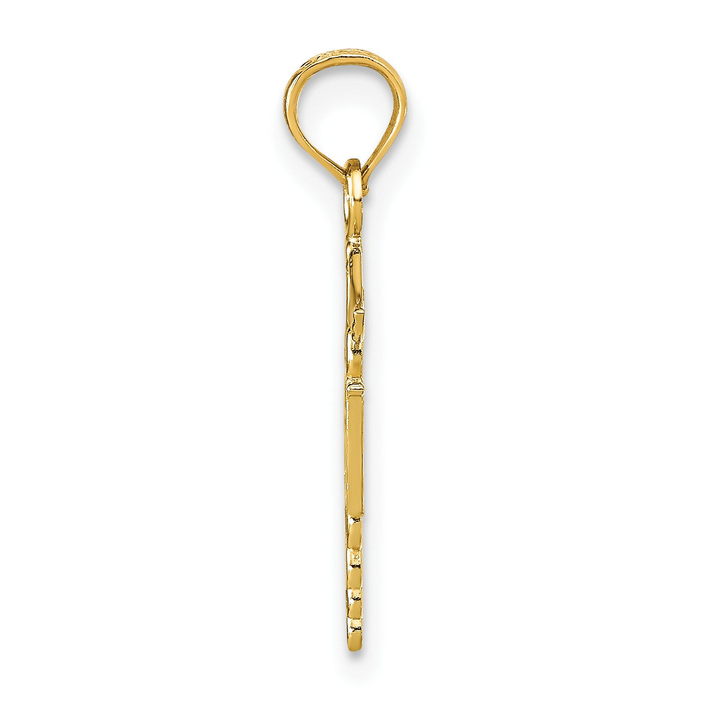14k Polished R.N. Registered Nurse Pendant
