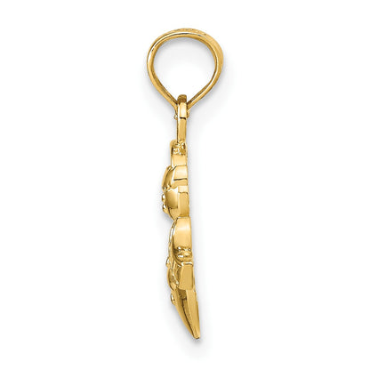 14K Snowman Charm