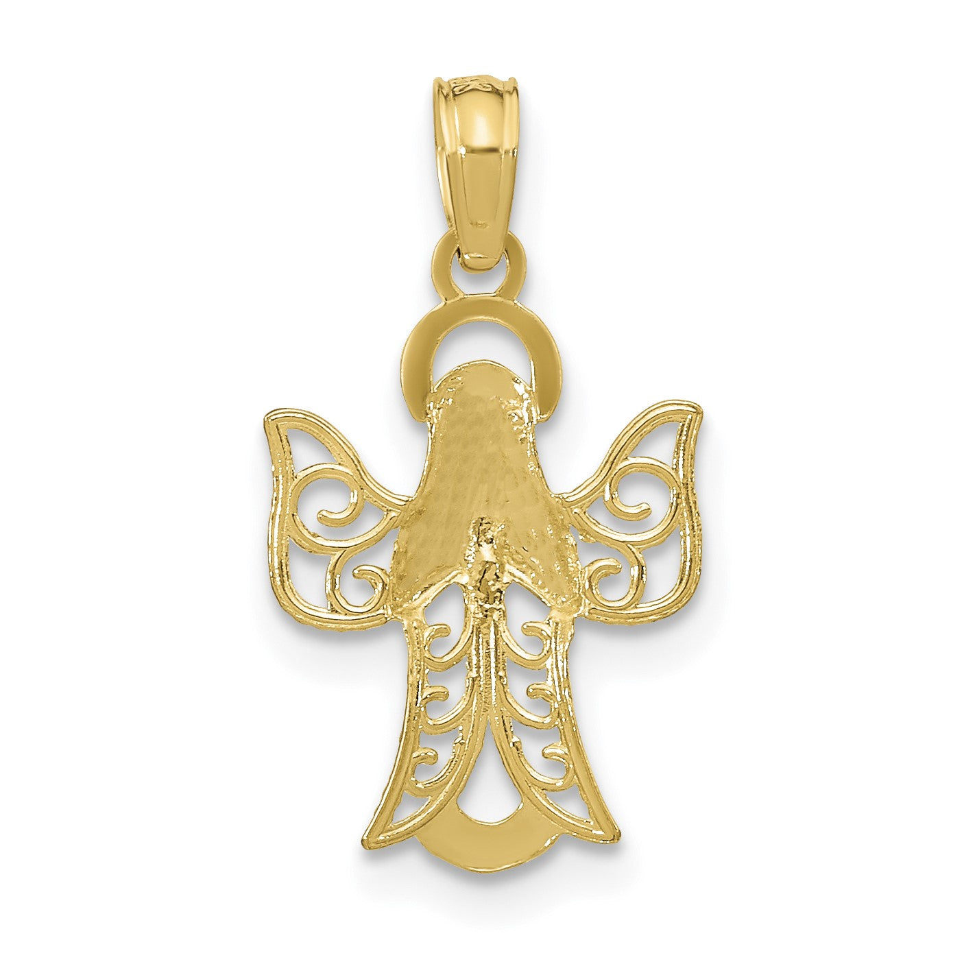 14k Filigree Angel Pendant