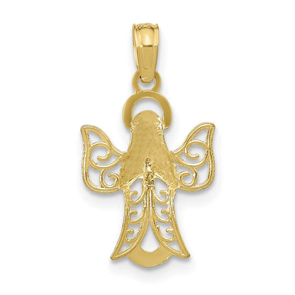14k Filigree Angel Pendant