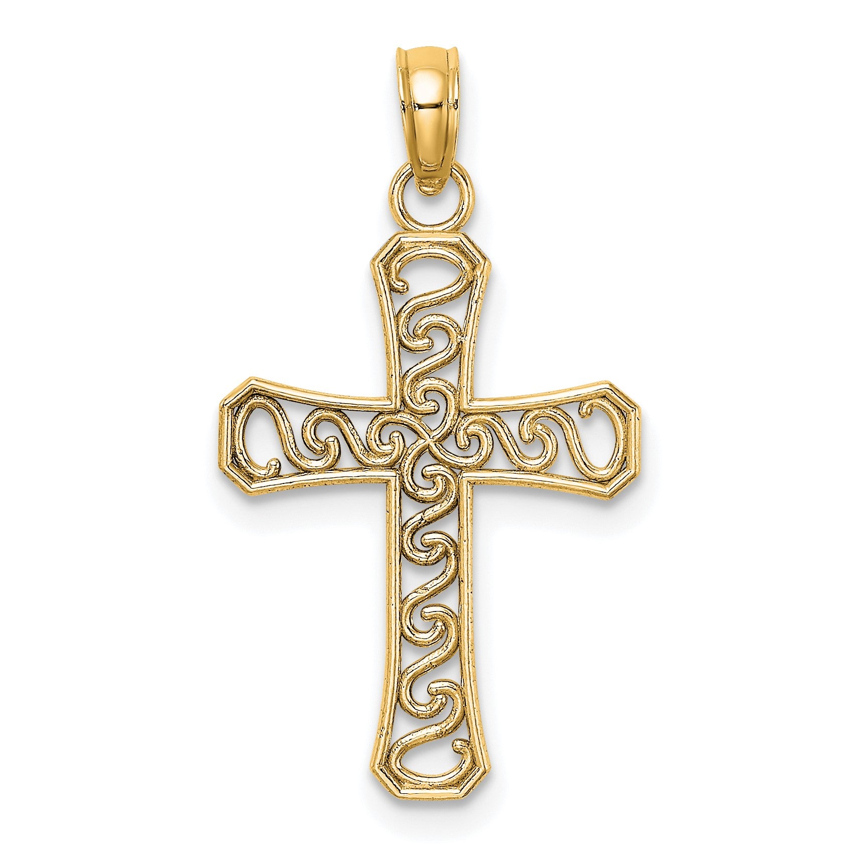 14k Fancy Cross Pendant