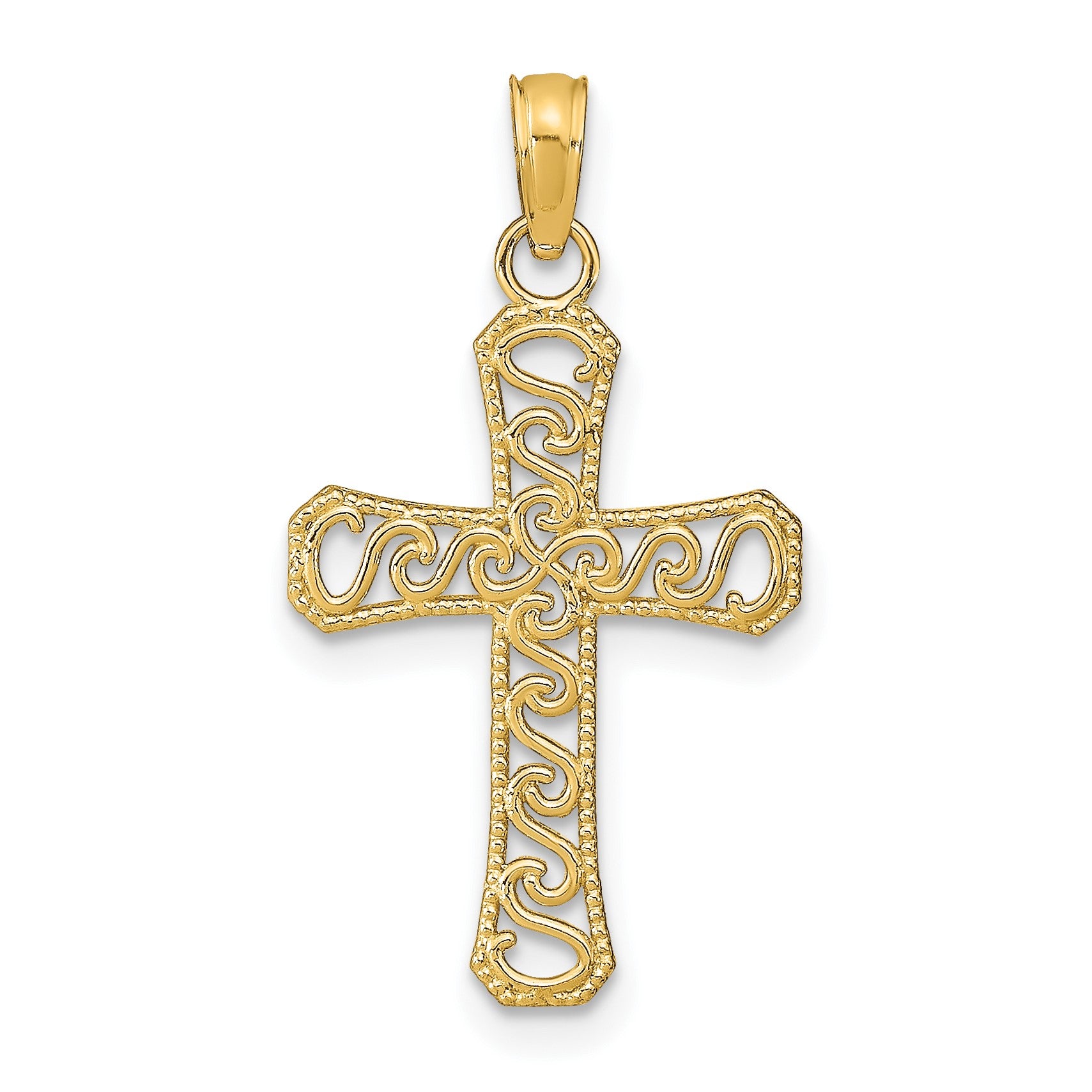 14k Fancy Cross Pendant