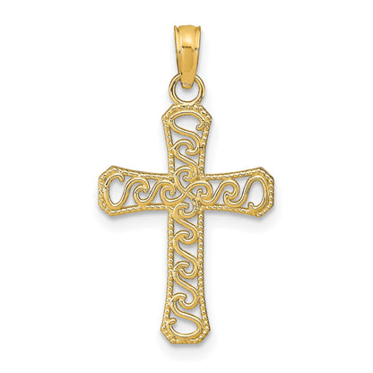 14k Fancy Cross Pendant