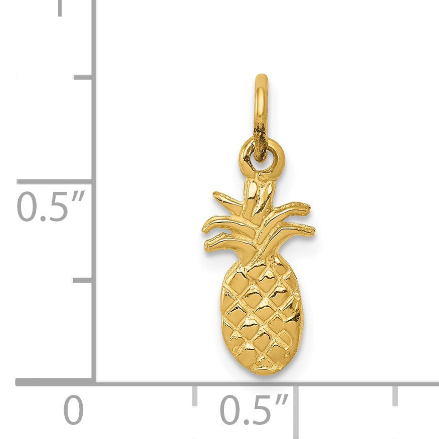 14k Polished Pineapple Charm