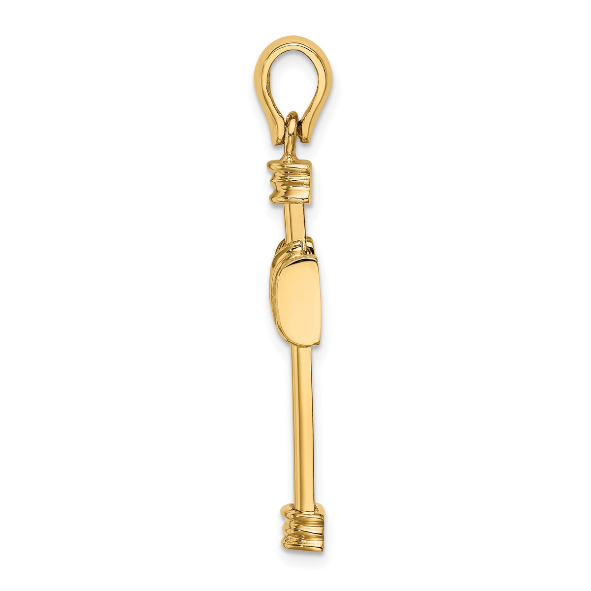 14k Polished -X- Center Cross Charm