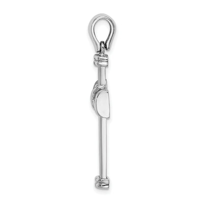 14k White Gold -X- Center Cross Charm