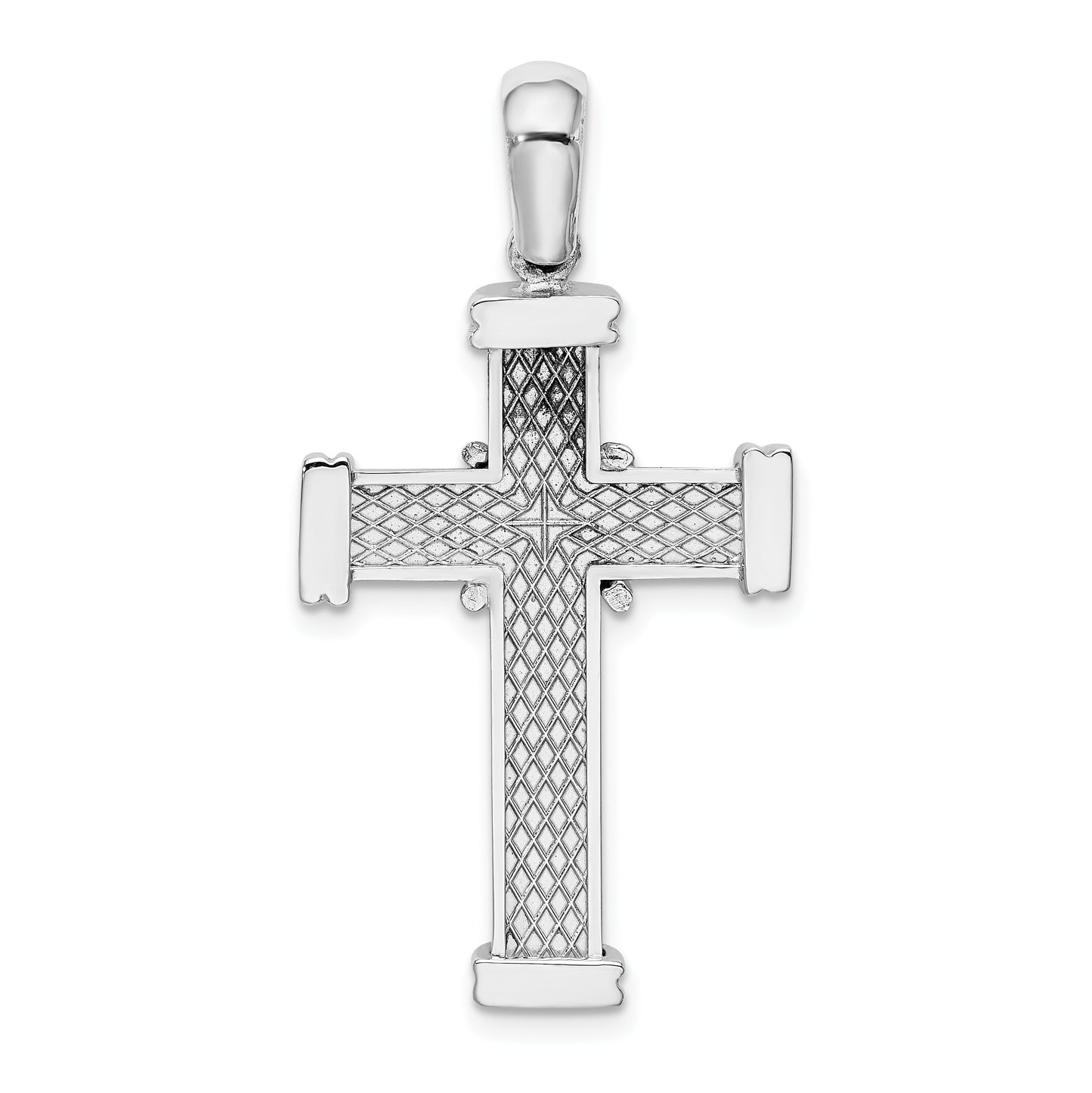 14k White Gold -X- Center Cross Charm
