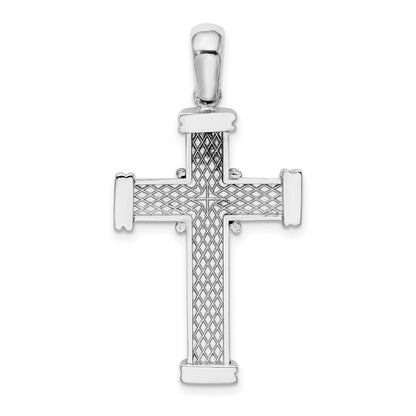 14k White Gold -X- Center Cross Charm