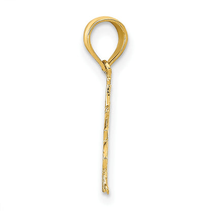 14K #1 GAMBLER with Cards Pendant
