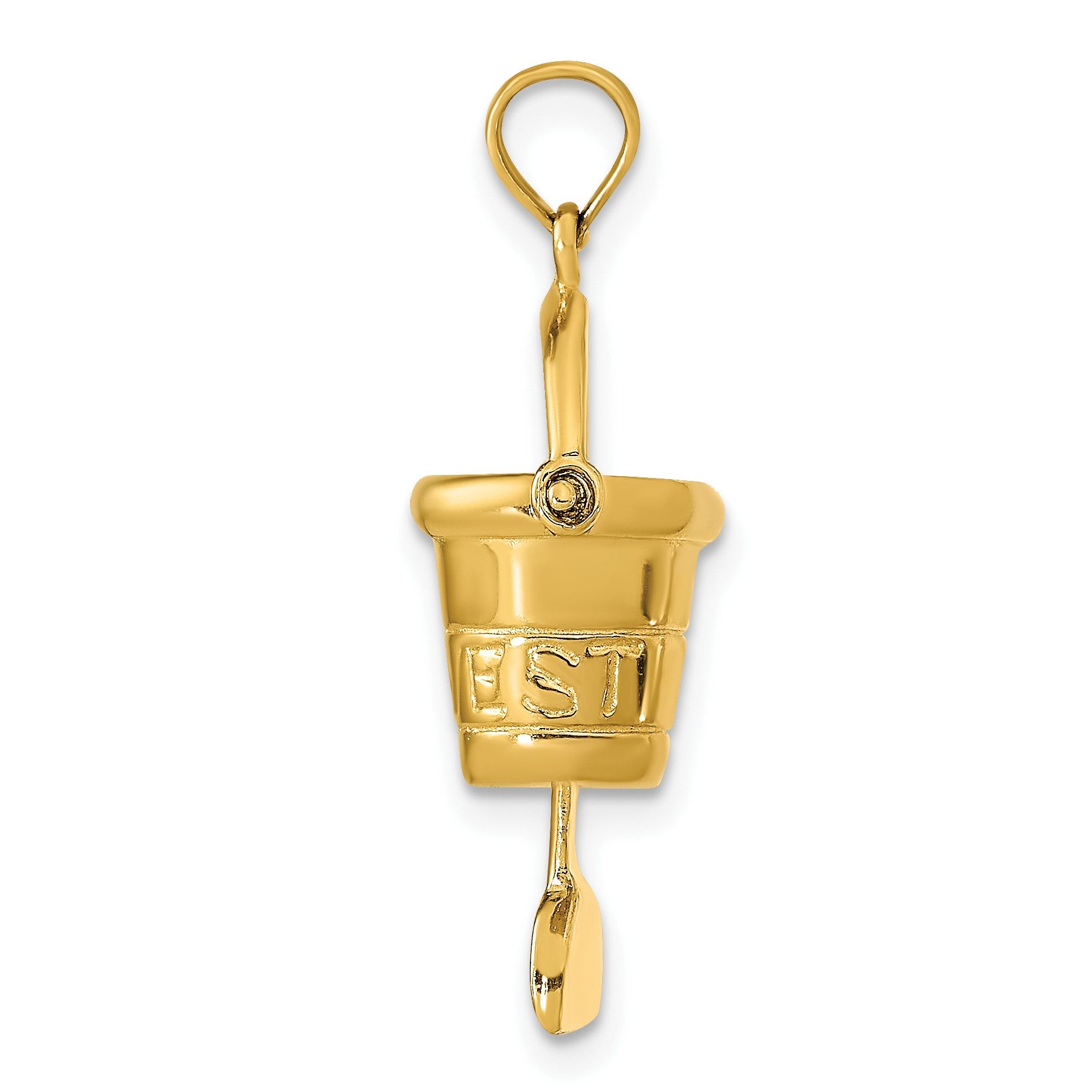 14K 3-D KEY WEST Pail and Shovel Pendant