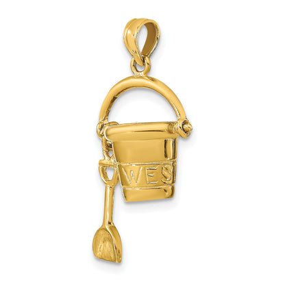 14K 3-D KEY WEST Pail and Shovel Pendant