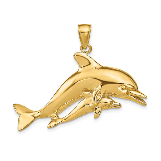 14k Dolphins Pendant