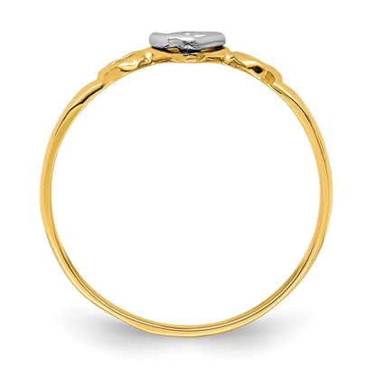 14k Two-tone Hearts Ring