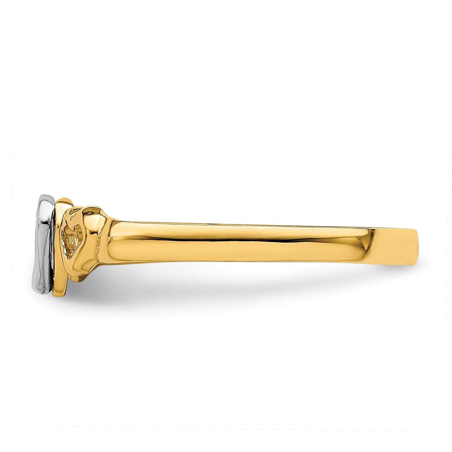 14k Two-tone Hearts Ring