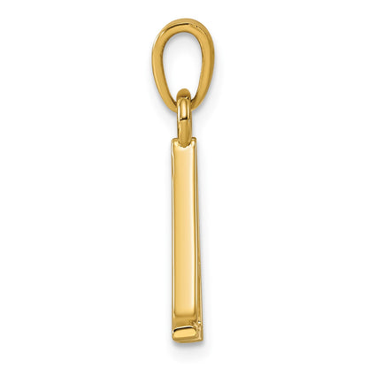 14K Letter A Initial Pendant