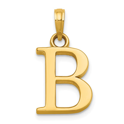 14K Letter B Initial Pendant