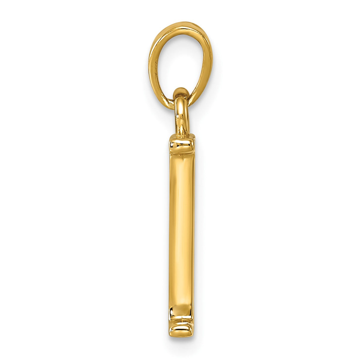 14K Letter D Initial Pendant