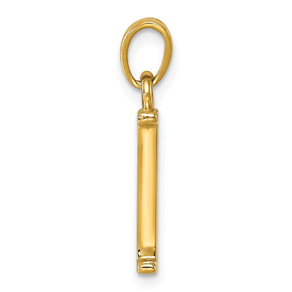 14K Letter D Initial Pendant