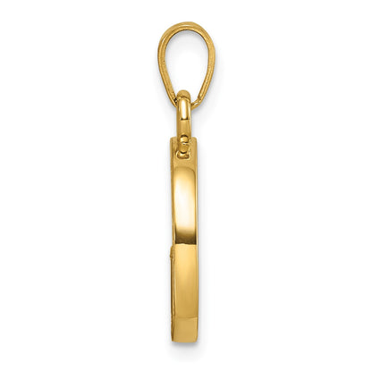 14K Polished Letter G Pendant