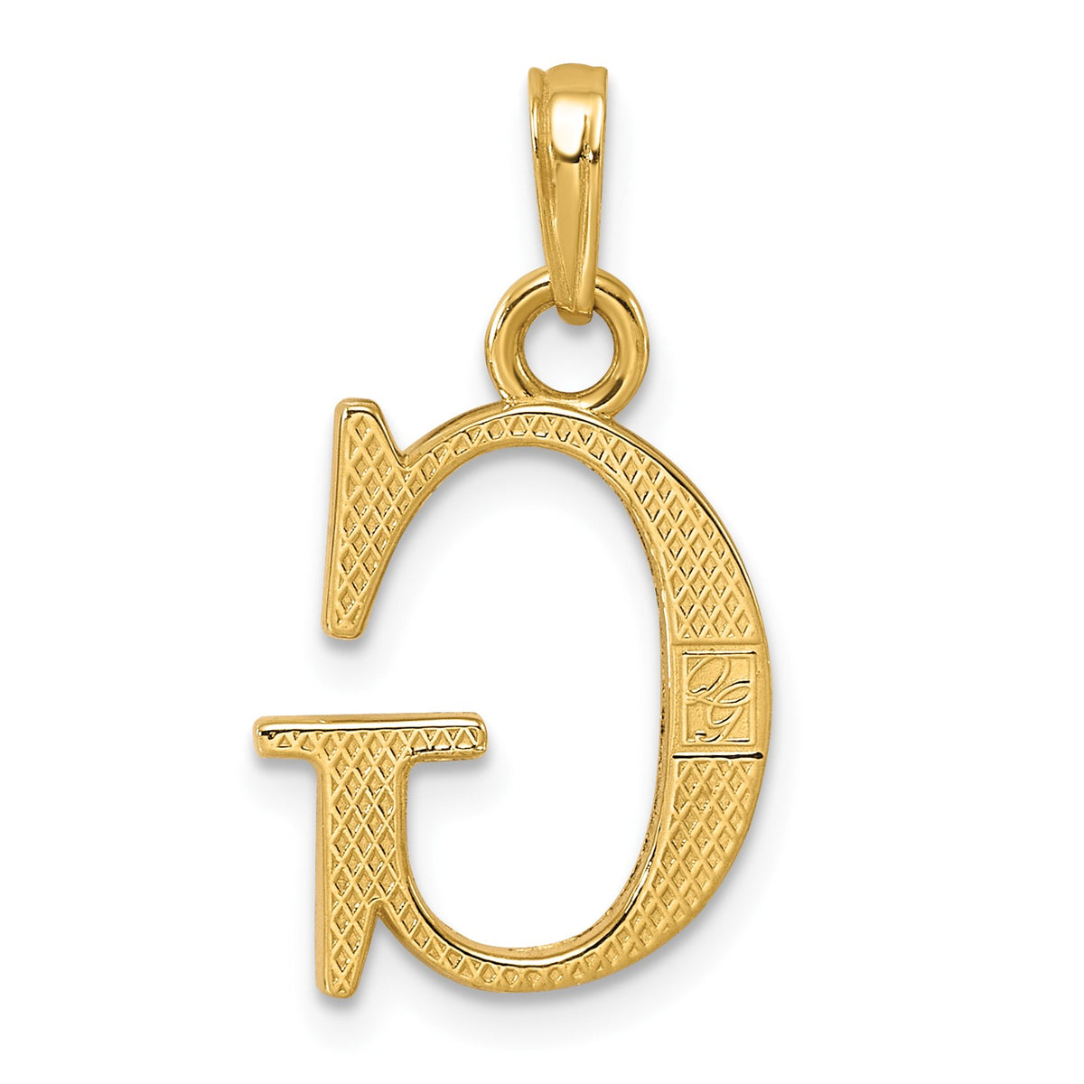 14K Polished Letter G Pendant