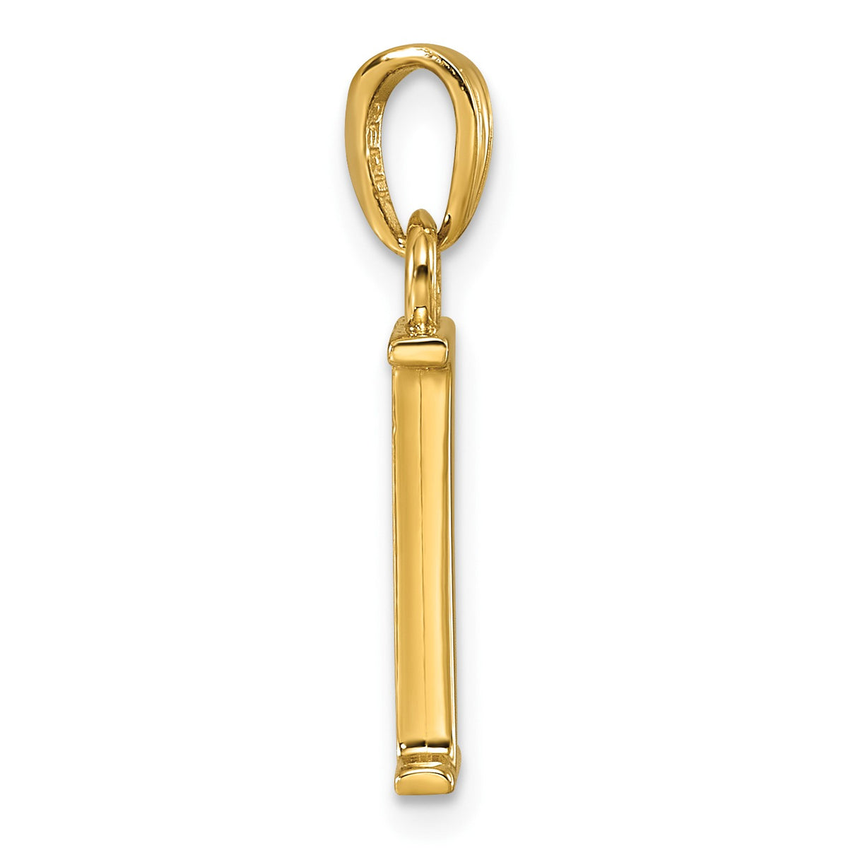 14K Polished Letter I Pendant