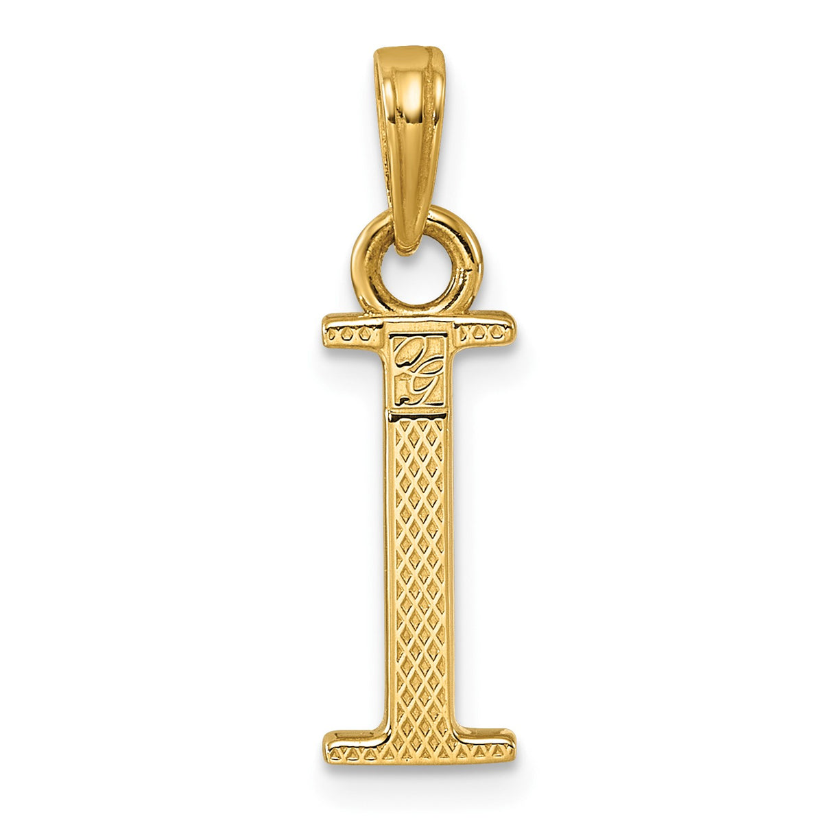 14K Polished Letter I Pendant