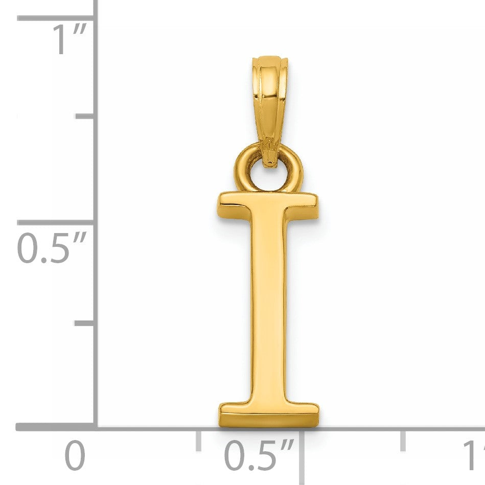 14K Polished Letter I Pendant