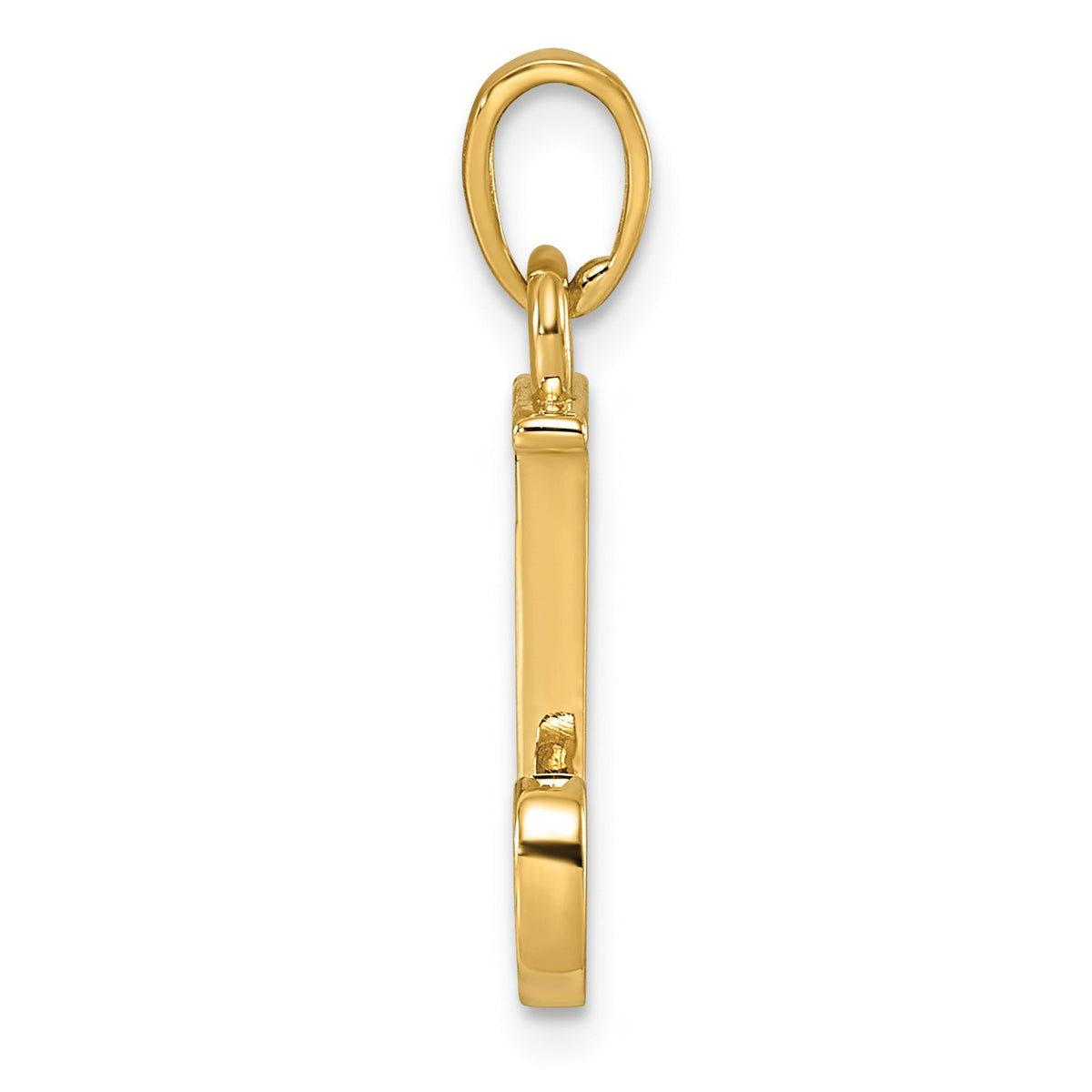 14K Polished Letter J Pendant