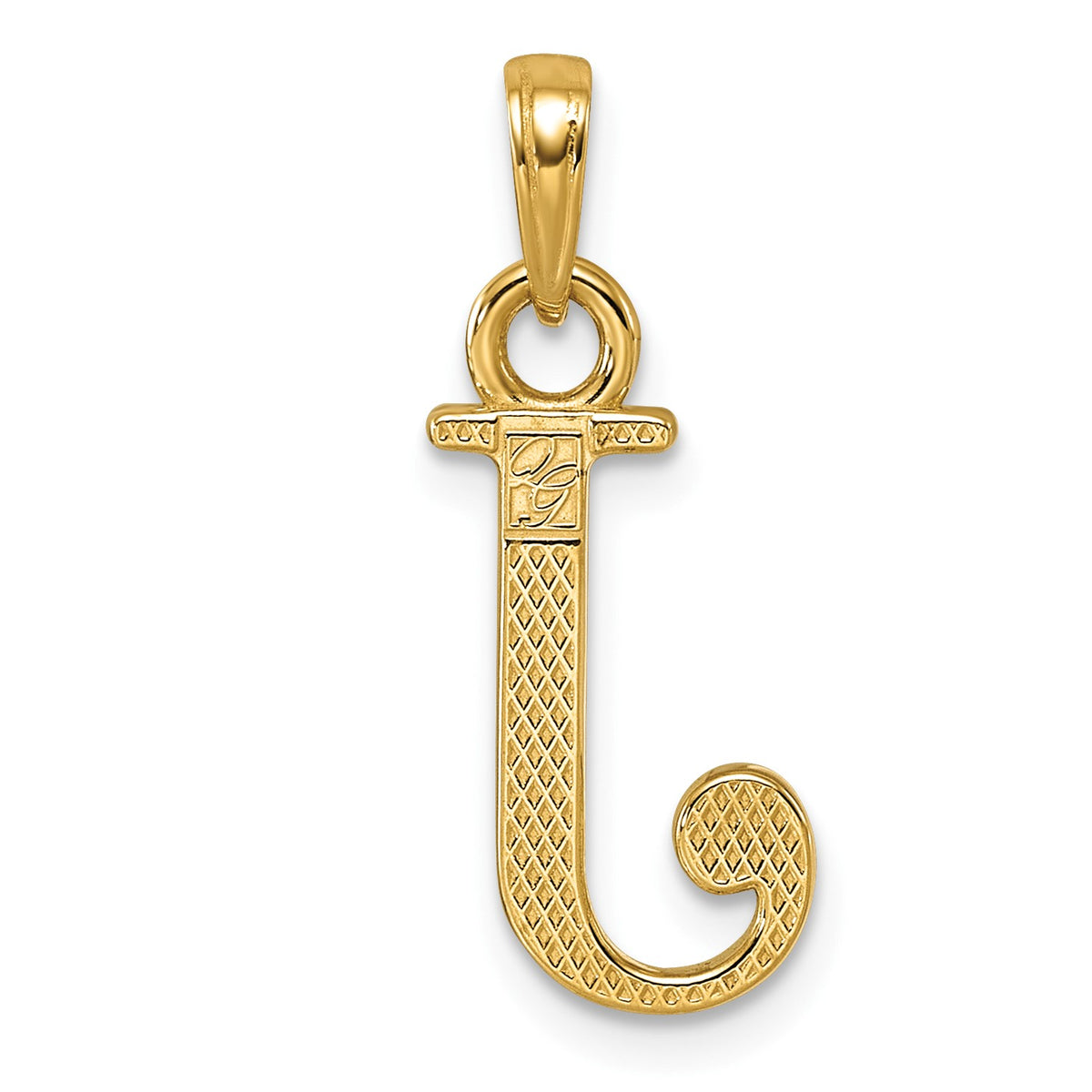 14K Polished Letter J Pendant