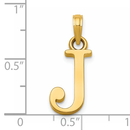 14K Polished Letter J Pendant